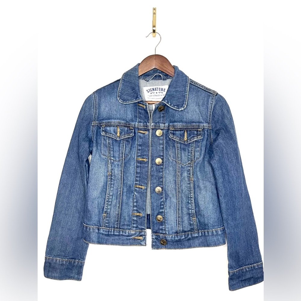 LEVI’S‎ Signature Levi Stauss & Co Denim Button Down Up Trucker Jacket | Small